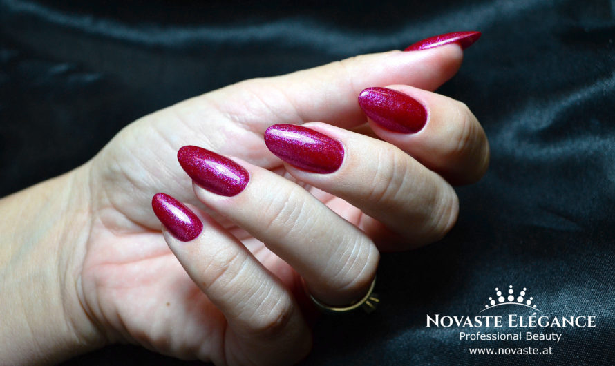 Fullcover Pink Glitzer mit MSE Farbgel 412