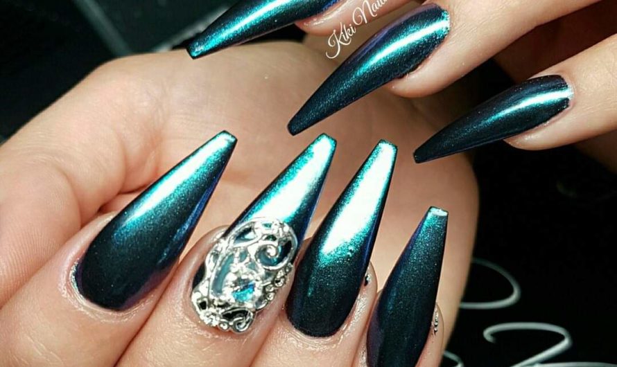 Farbgel Schwarz mit Chrome Pigment