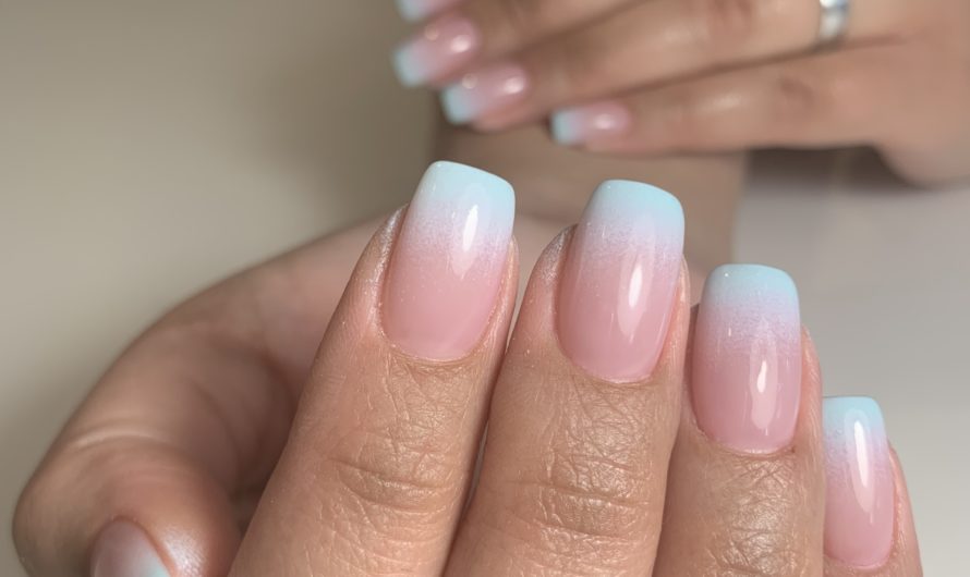 Ombré mit White on top MSE Farbgele #460 und #697 gemischt