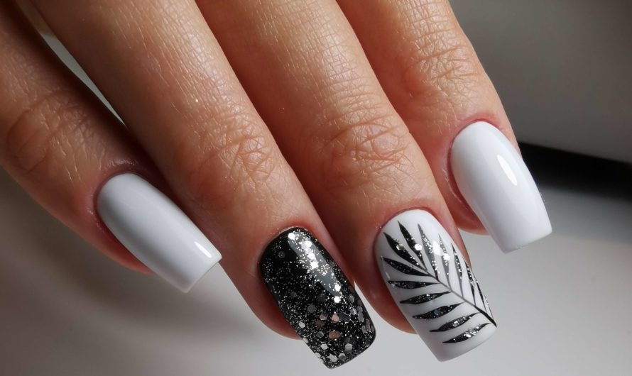 MSE Extra White Fullcover mit Schwarz und Silber Glitter
