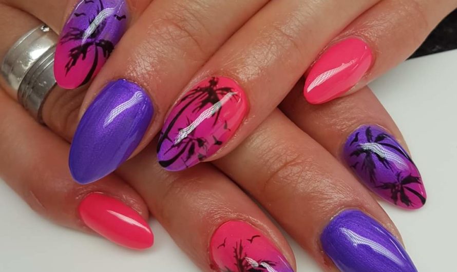 Farbenspiel aus Lila und Pink