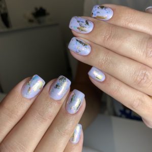 Lieber wieder Flieder – MSE Colorgel 028 mit Transferfolie