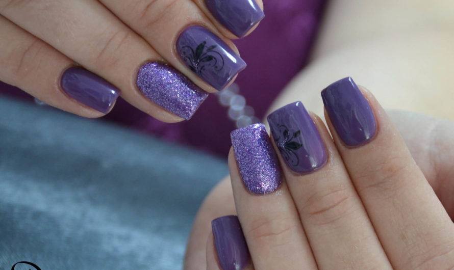 Lila Fullcover mit Lila Glitter