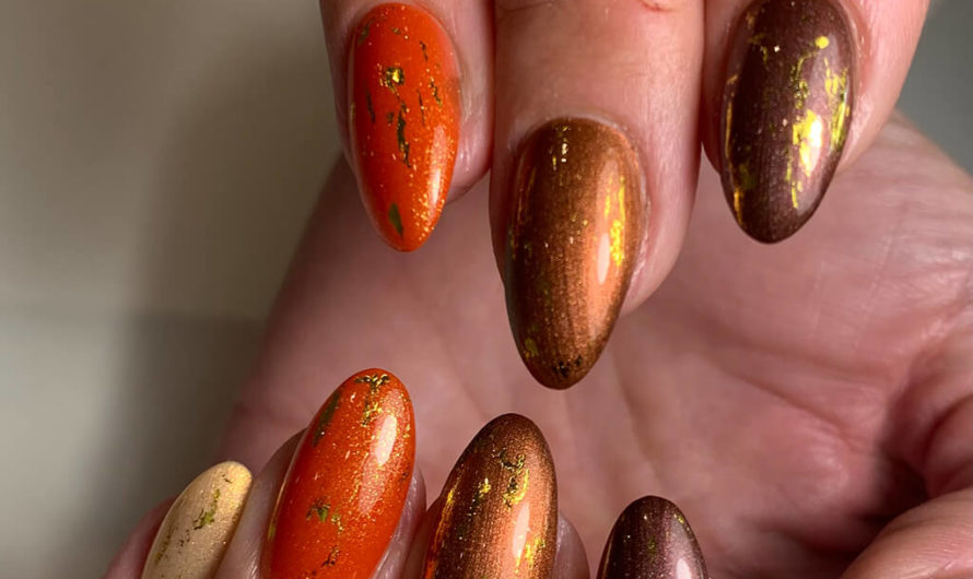 Mit goldenen Folien-Akzenten