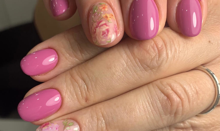 Pink mit Blümchen Tattoo