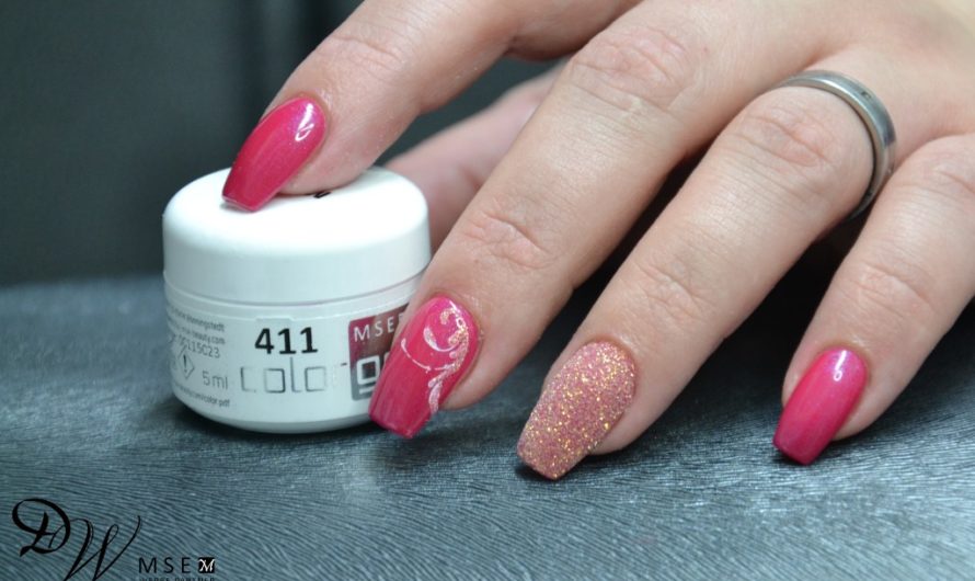 Leuchtendes zart schimmerndes Pink