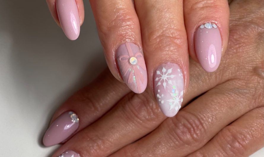 Winter Design mit der 836, French white und eingestreutem Acryl