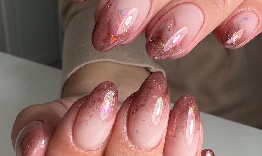 Marmor Ombre mit Glitter