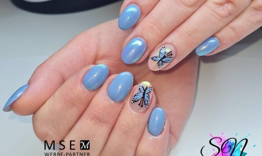 Blauer Schmetterling
