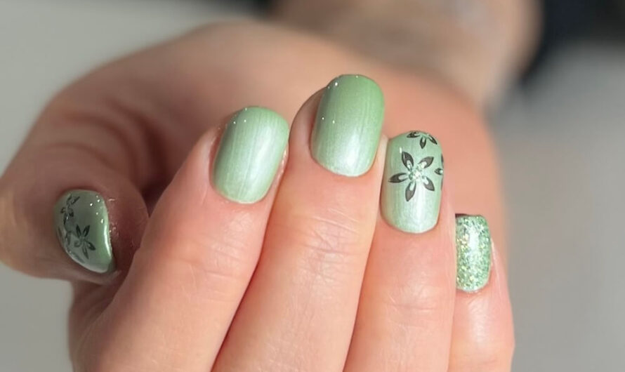 MSE Color Gel 917 mit Nailart und Glitzer